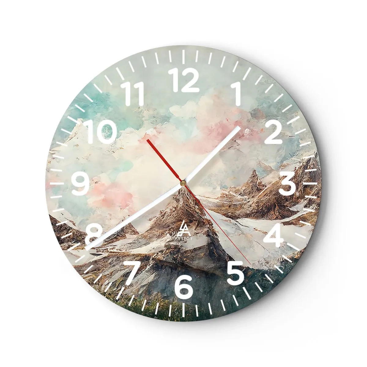 Wall clock - Clock on glass - Rocky Blades - 40x40 cm