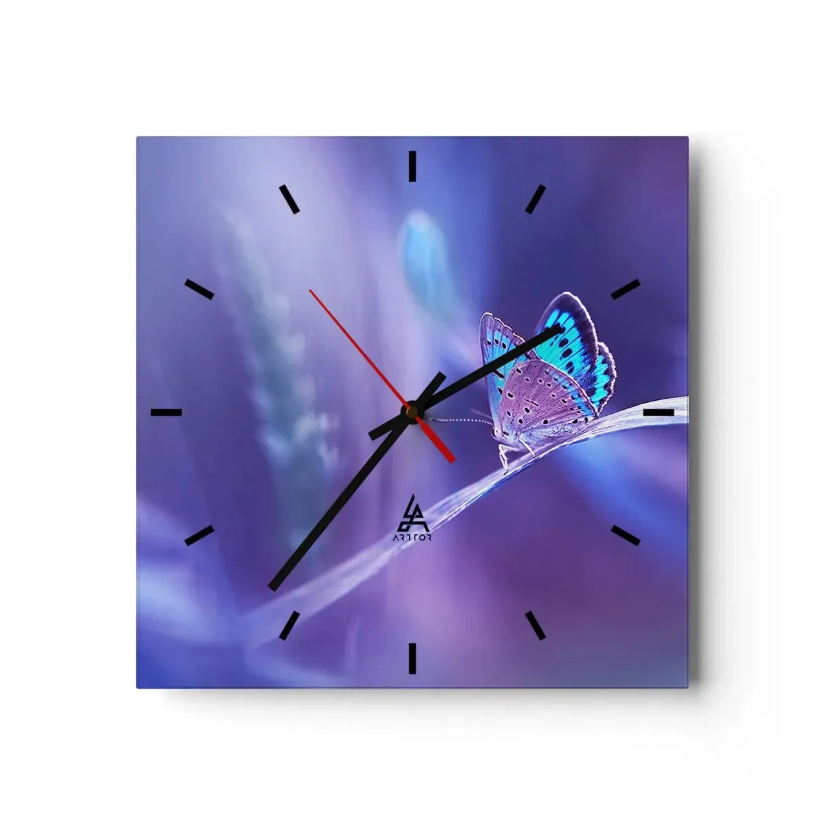 Wall clock - Clock on glass - Jewel of Nature - 40x40 cm