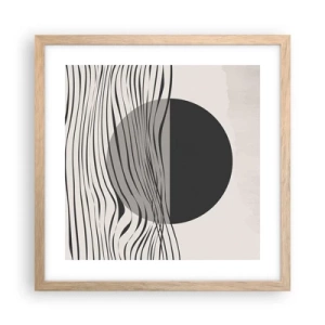 Poster in light oak frame - Half Composition - 40x40 cm