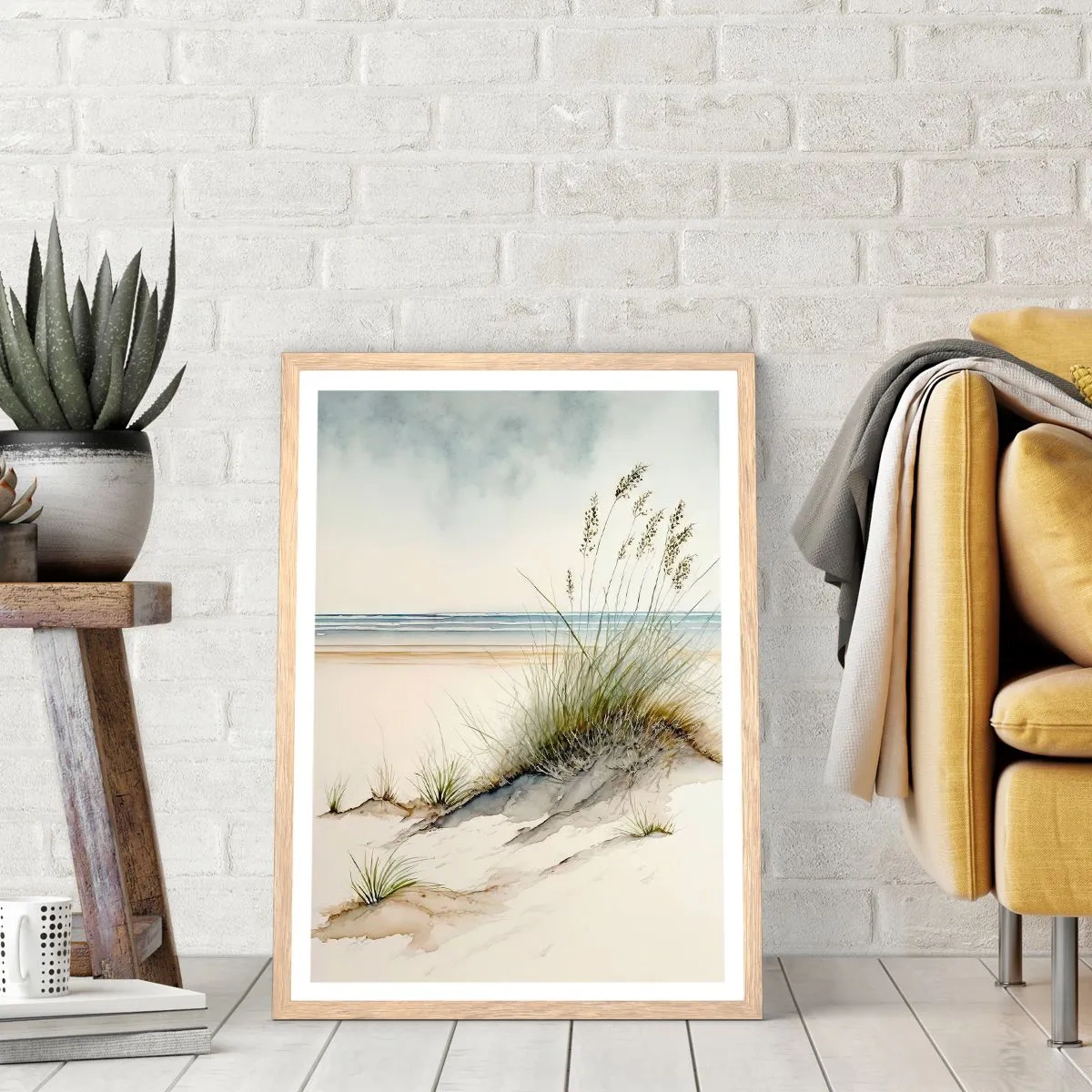 Poster in light oak frame - Pampered by the Wind - 70x100 cm