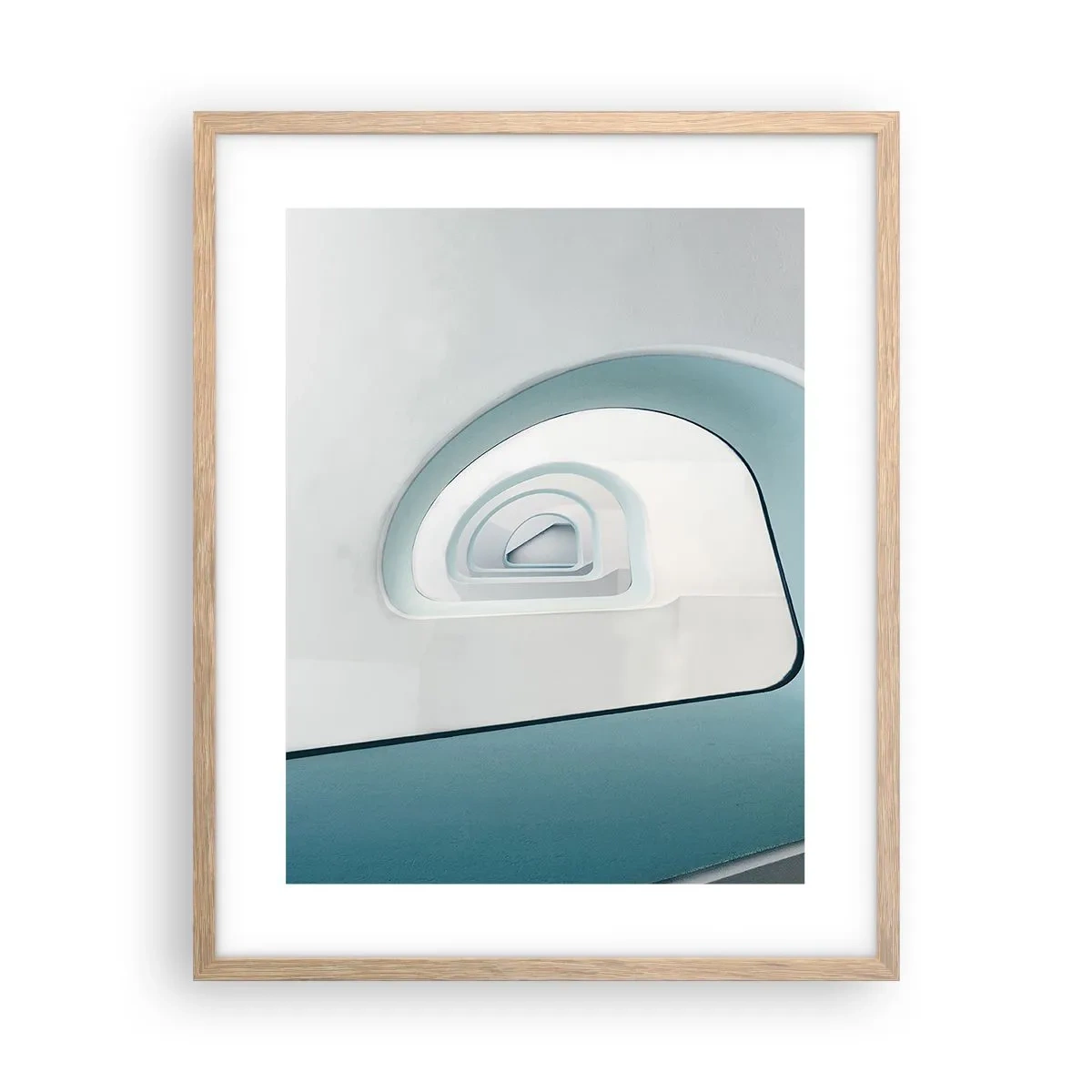 Poster in light oak frame - To the Bottom of Blue - 40x50 cm