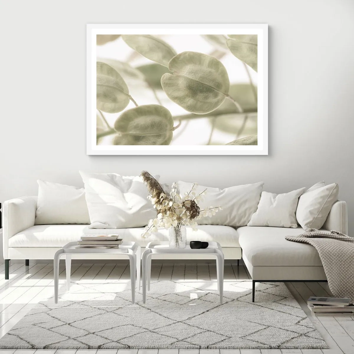Poster in white frmae - In the Beginning There Were Leaves… - 70x50 cm