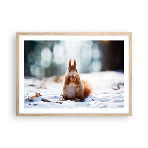 Poster in light oak frame - What Are You Looking at? - 70x50 cm