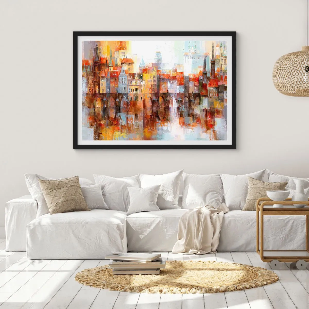 Poster in black frame - Under The Bridge It Is Also Pretty - 40x30 cm