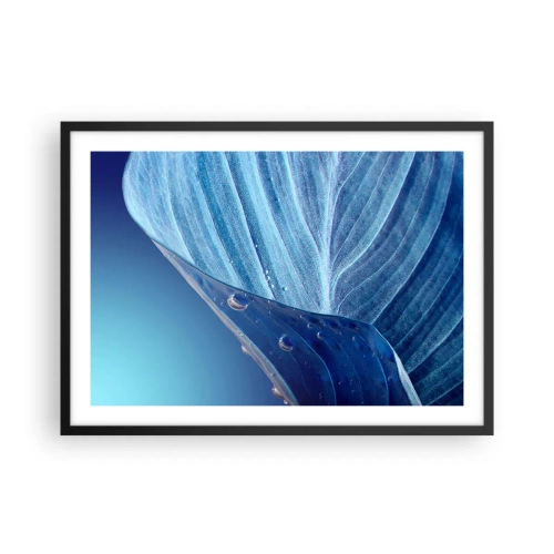Poster in black frame - Hidden Drops of Blue - 70x50 cm