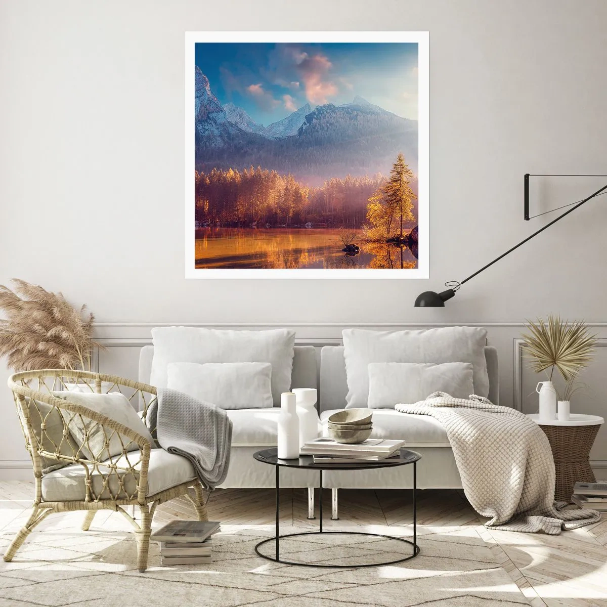 Poster - In the Mountains and Valleys - 60x60 cm