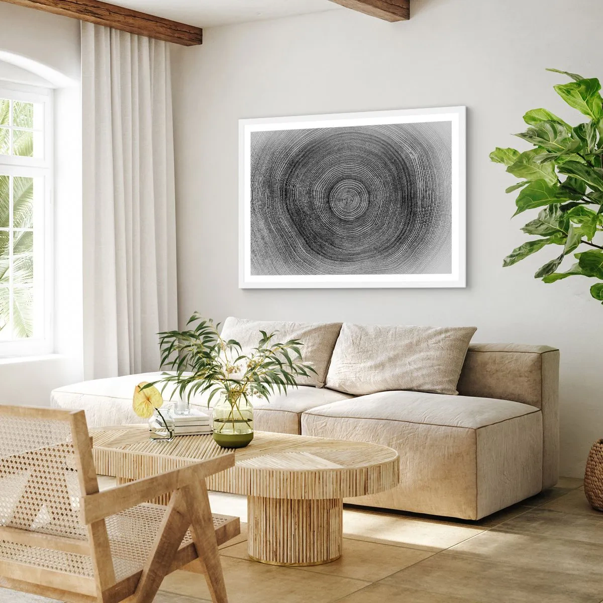 Poster in white frmae - Sign of the Time - 91x61 cm