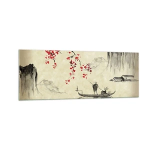 Glass picture - In Cherry Blossom Country - 140x50 cm