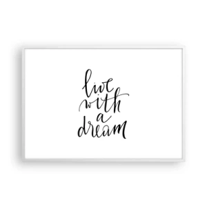 Poster in white frmae - Of Course - 100x70 cm