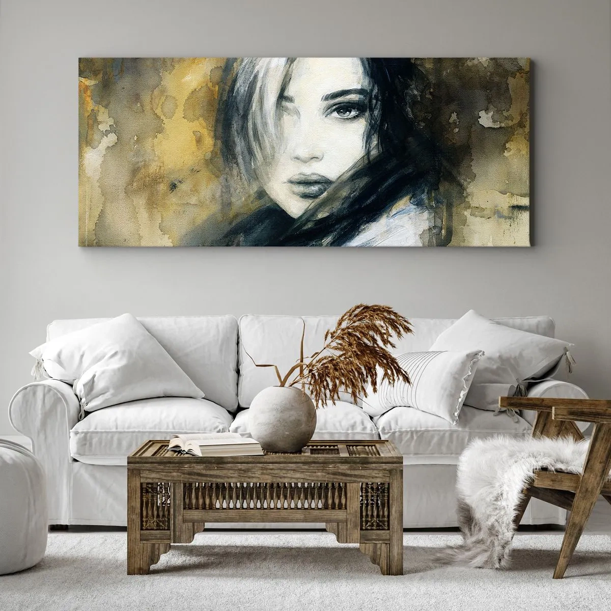 Canvas picture - More Innocent or Sensual? - 90x30 cm