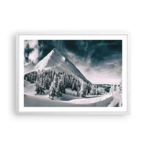 Poster in white frmae - Land of Snow and Ice - 70x50 cm