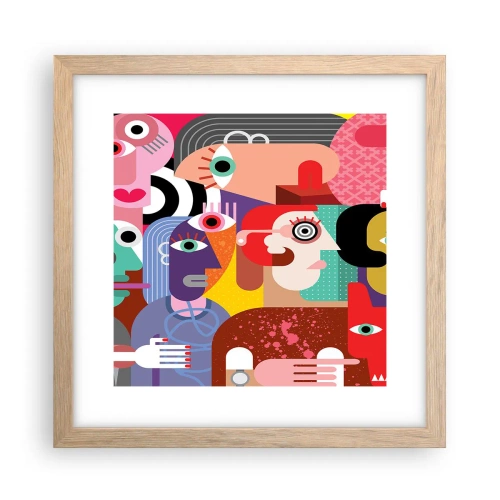 Poster in light oak frame - Picasso Sent Us - 30x30 cm