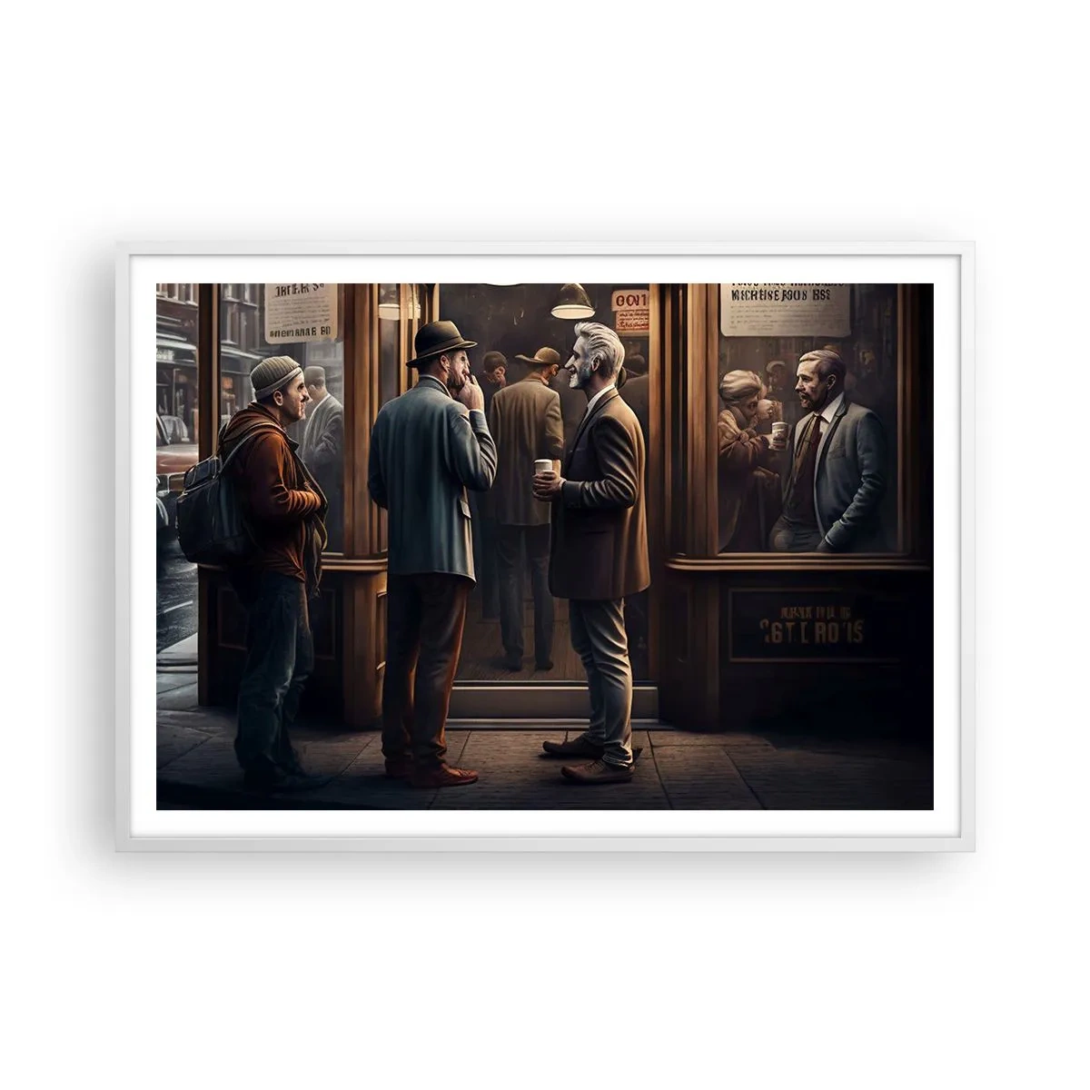 Poster in white frmae - Good Time of the Day - 100x70 cm