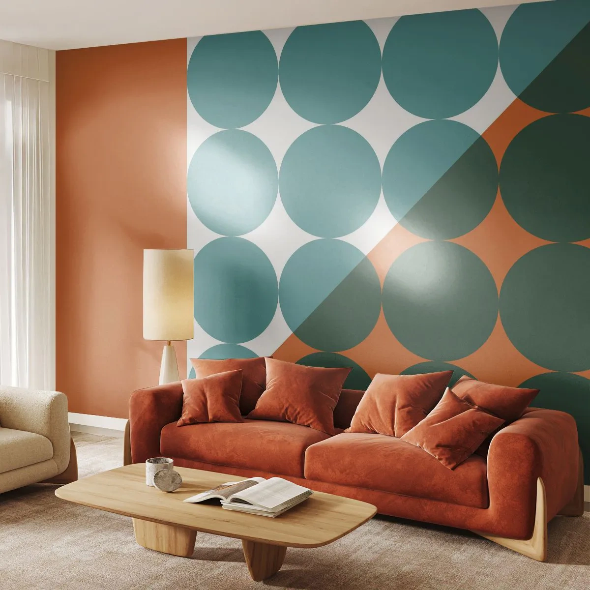 Self-Adhesive Photo Wallpaper Deluxe Sticker - Upwards and Diagonally - Abstraction, Piece, Graphics - 300x210 cm