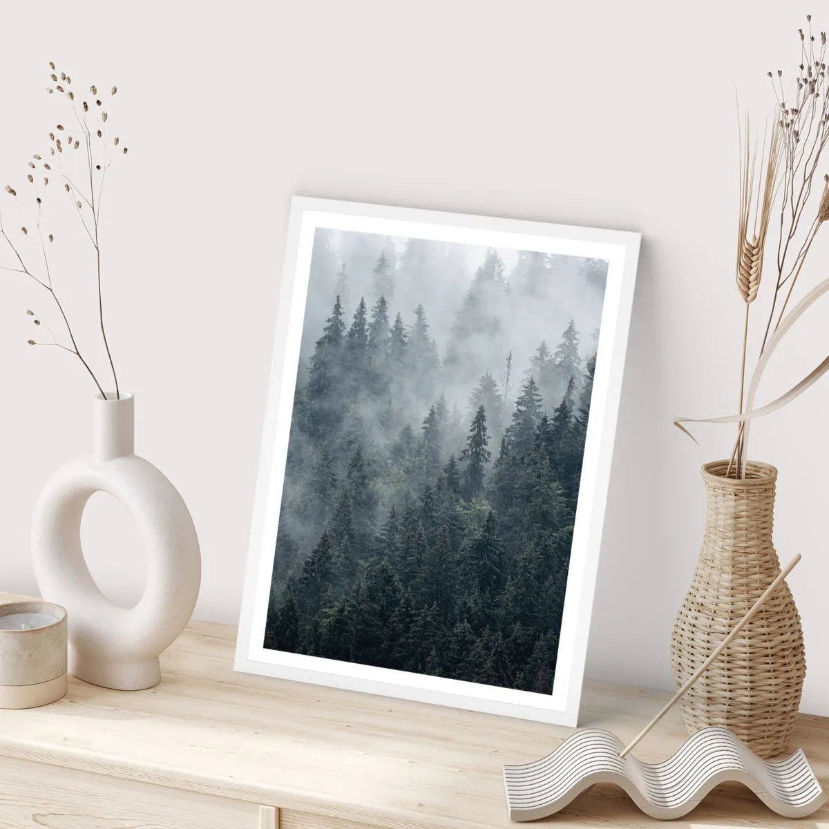 Poster in white frmae - Forest World - 30x40 cm