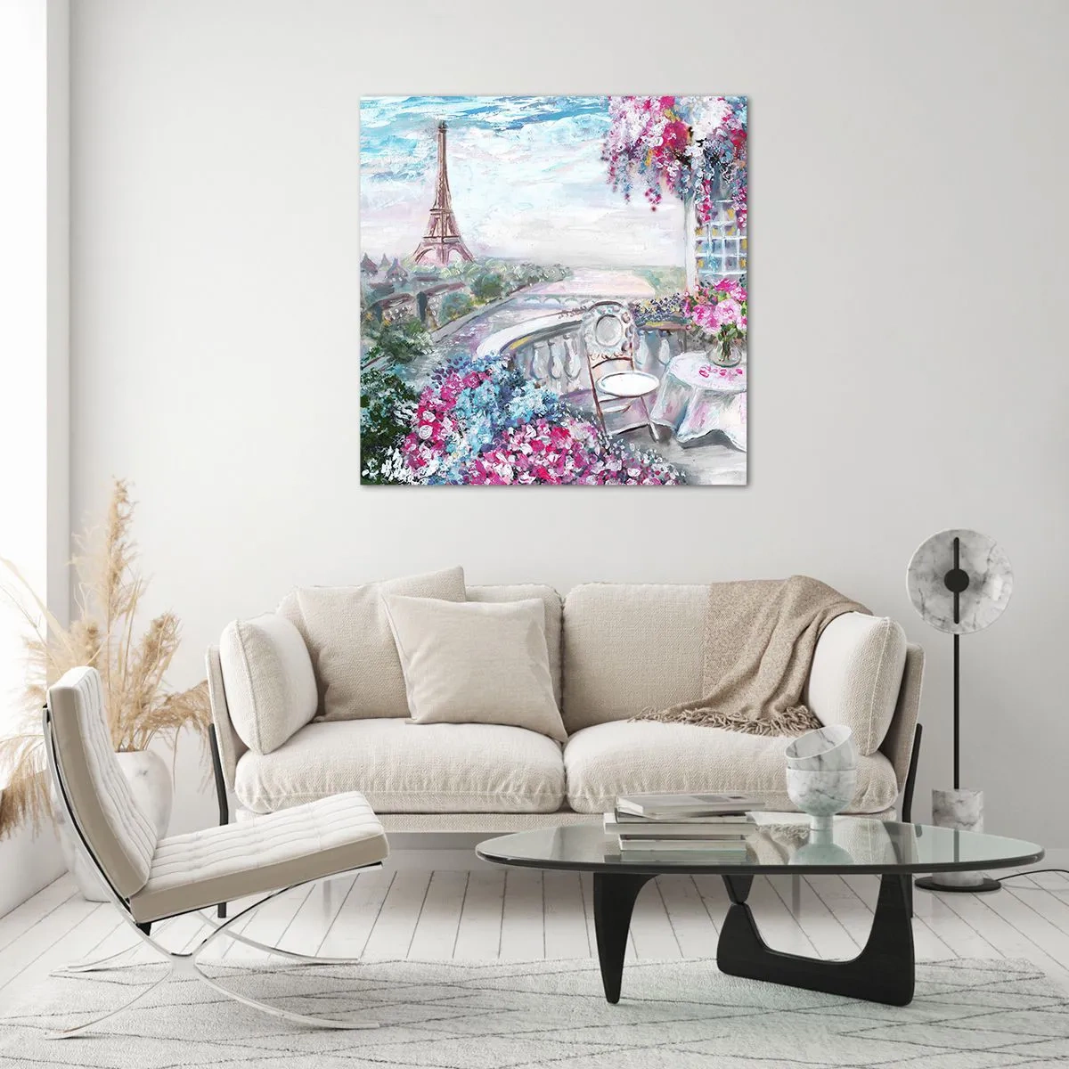 Glass picture - Come Visit in May - 50x50 cm