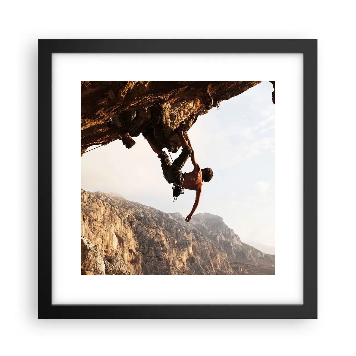 Poster in black frame - The Whole World on a Sharp Cliff - 30x30 cm
