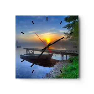 Wall clock - Clock on glass - When Ordinary Changes into Magic - 30x30 cm