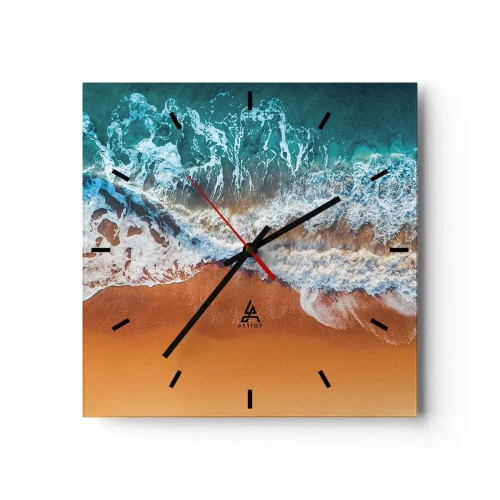 Wall clock - Clock on glass - Always in a Couple - 40x40 cm