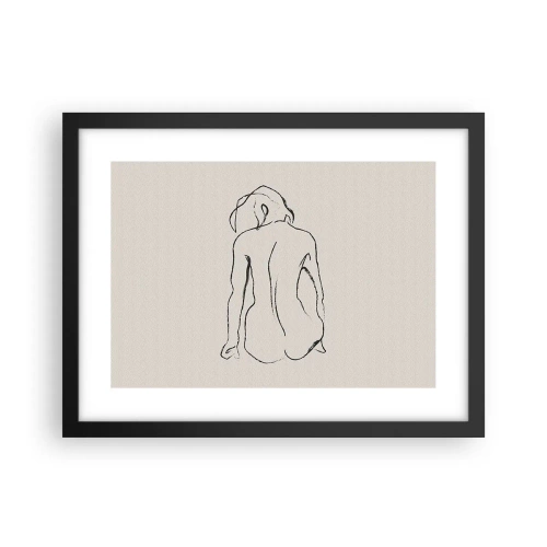 Poster in black frame - Woman Nude - 40x30 cm