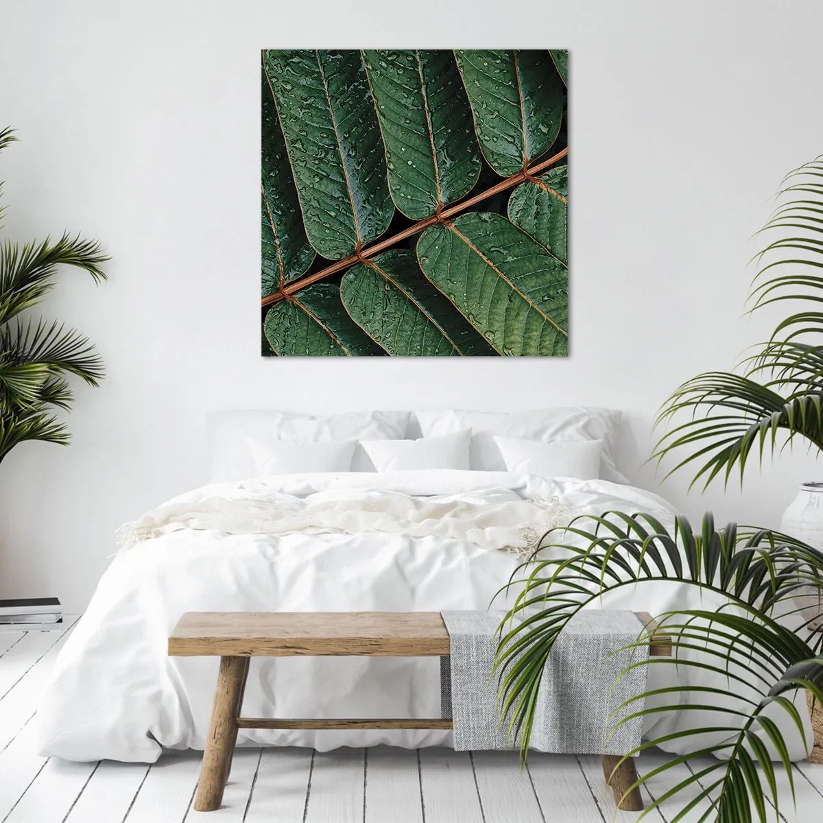 Canvas picture - In Green Rhythm - 30x30 cm