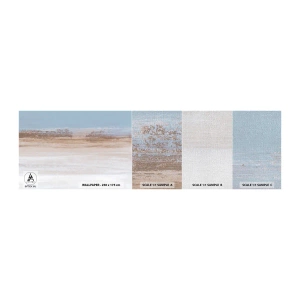 Photo Wallpaper Sample Premium Canvas - Ambiguous Landscape - Piece, Bright, Minimalism - 100x30 cm