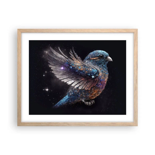 Poster in light oak frame - Diamond Sparrow - 50x40 cm