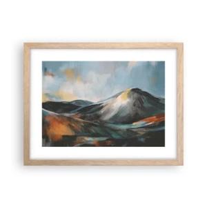 Poster in light oak frame - Raw and Beautiful - 40x30 cm