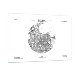Glass picture - Anatomy of Doha - 120x80 cm