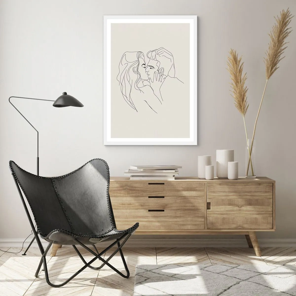 Poster in white frmae - Tangled up by a Feeling - 70x100 cm