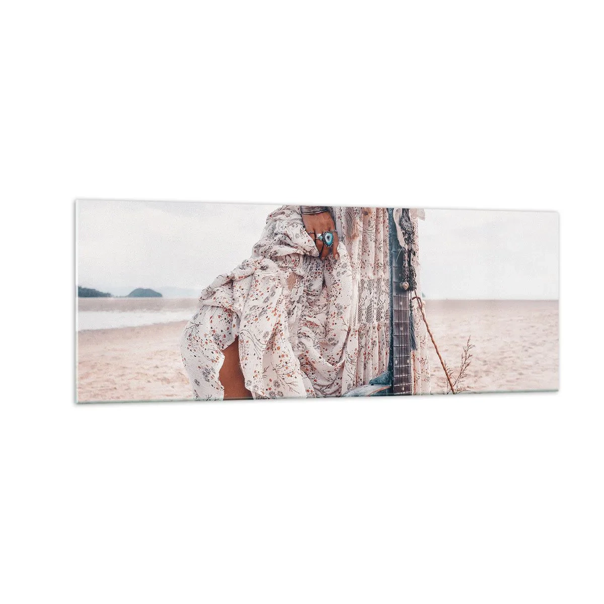 Glass picture - Flower Chidlren on their Way - 140x50 cm