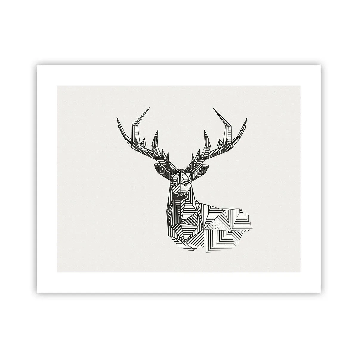 Poster - Derr in Cubist Style - 50x40 cm