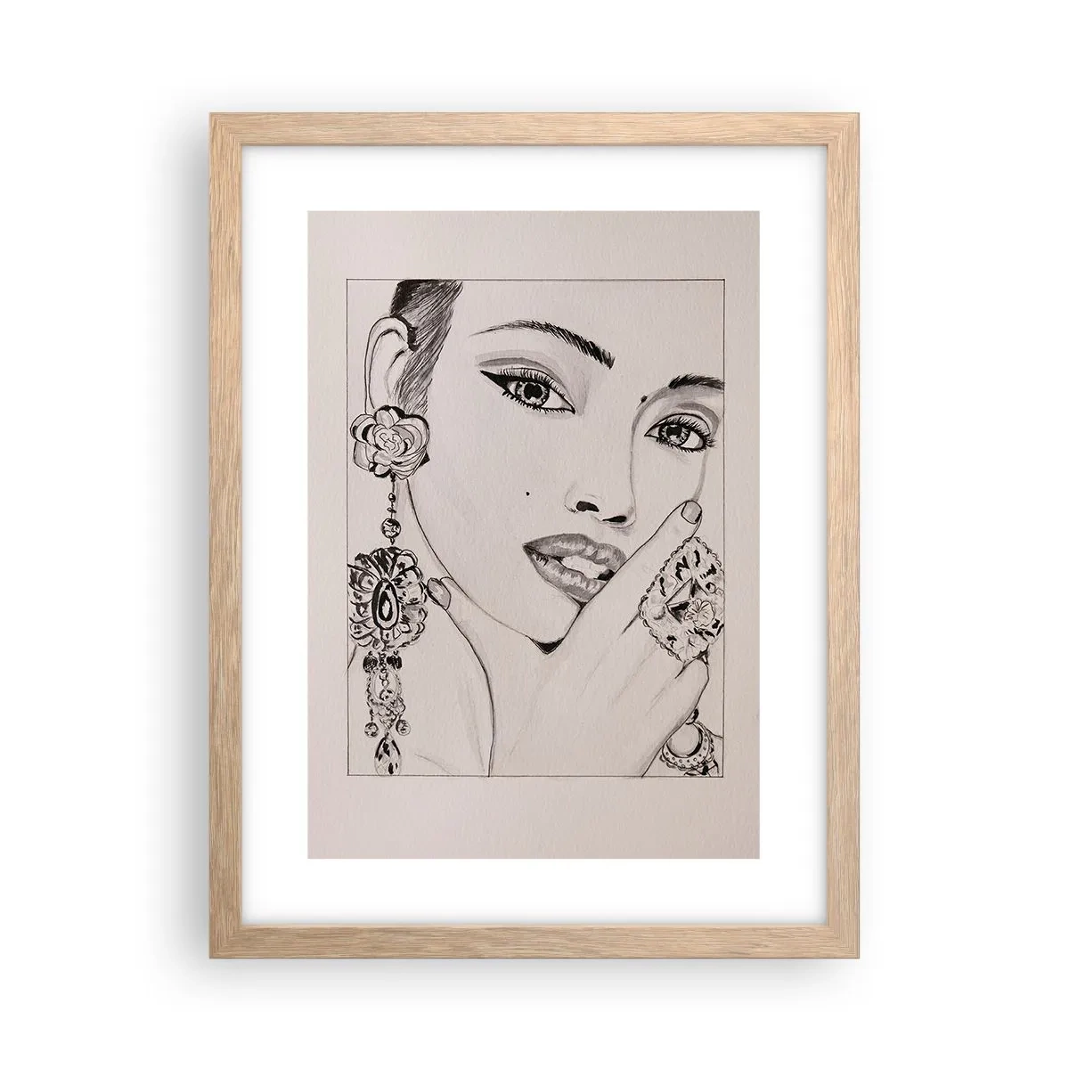 Poster in light oak frame - Most Beautiful Gem - 30x40 cm