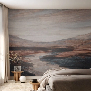 Photo Wallpaper Premium Canvas - Quiet Valley - Landscape, Landscape, Piece - 400x280 cm