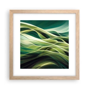 Poster in light oak frame - Abstract Playing Green - 30x30 cm