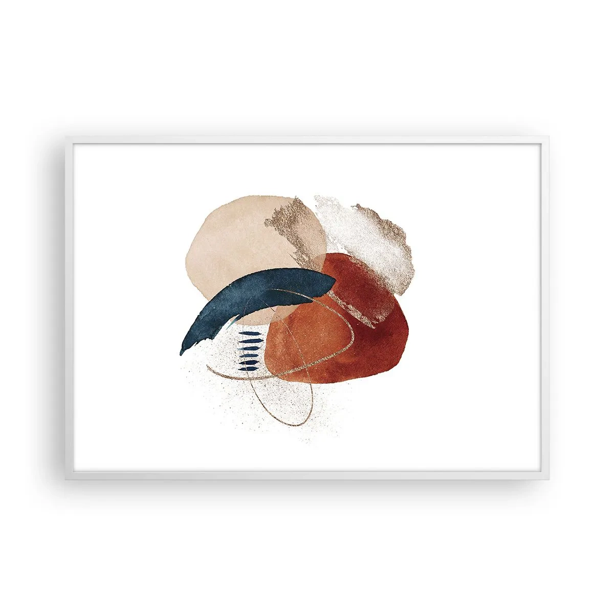 Poster in white frmae - Oval Composition - 100x70 cm