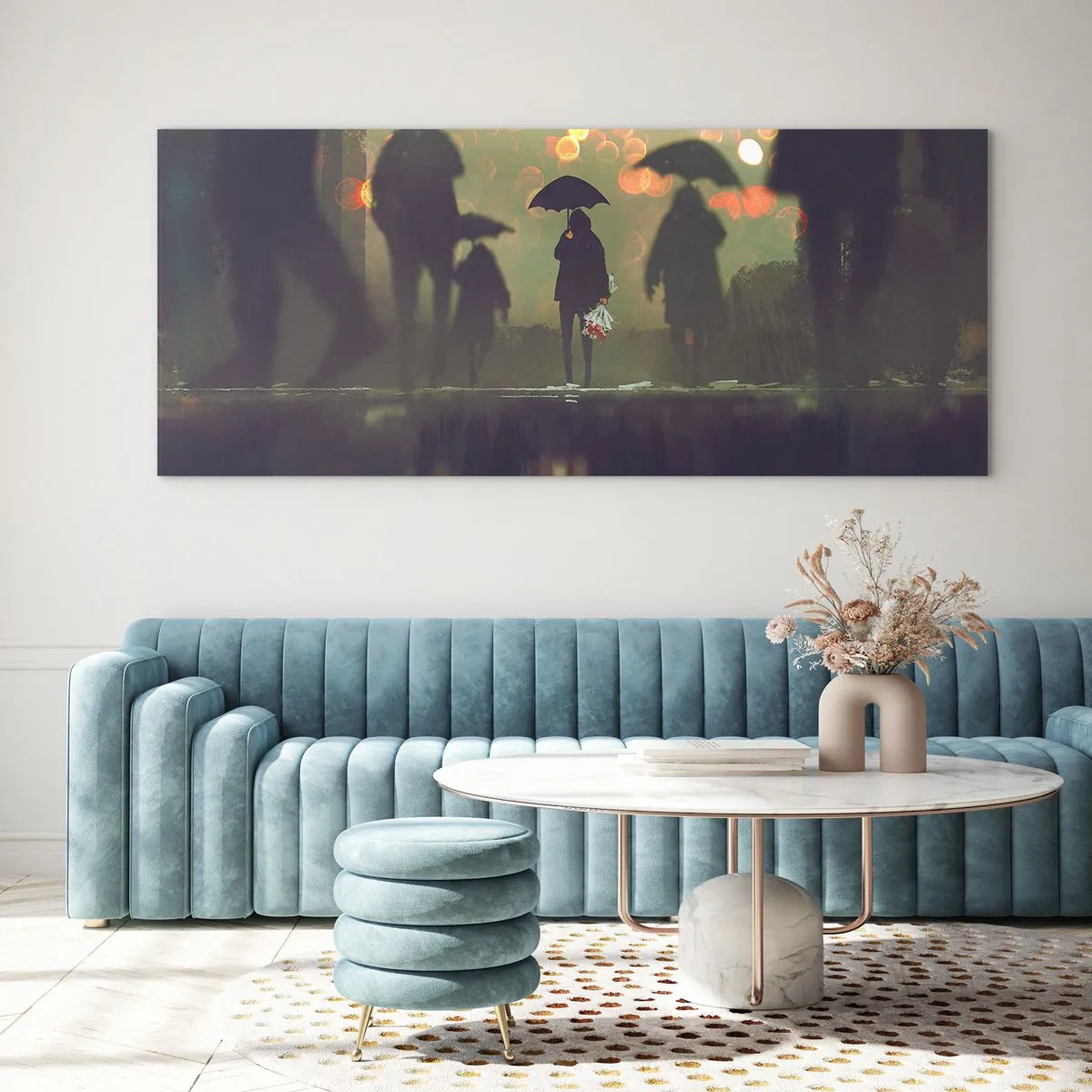 Glass picture - From Perspective of a Raindrop - 140x50 cm