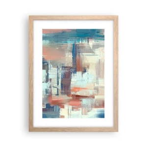 Poster in light oak frame - Reaching Light - 30x40 cm