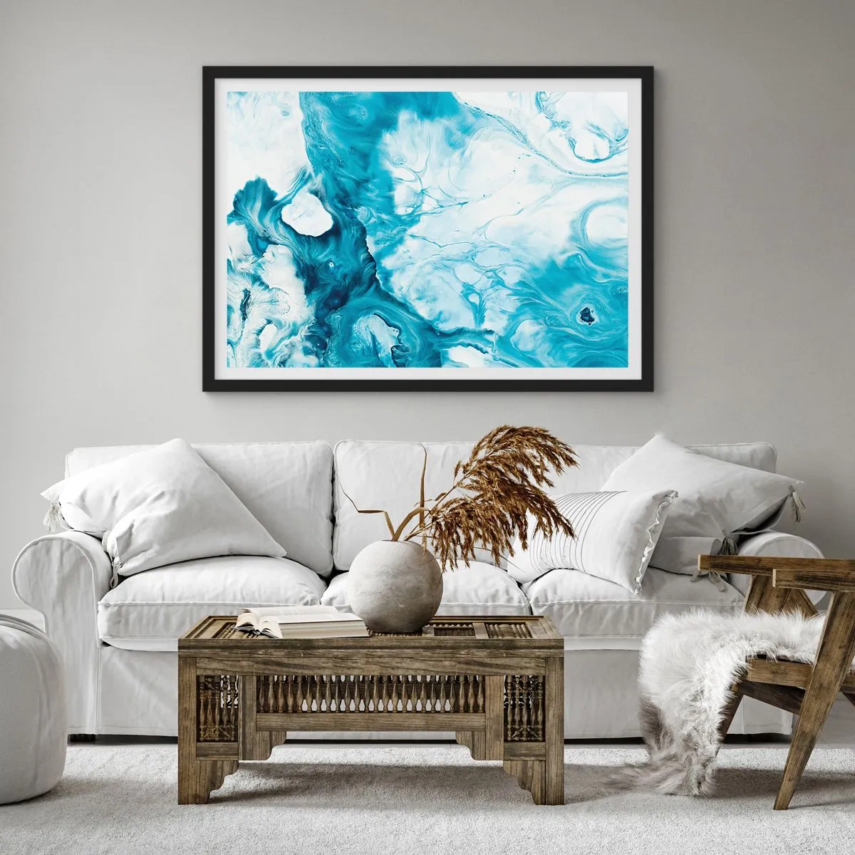 Poster in black frame - Concert of Blue - 70x50 cm