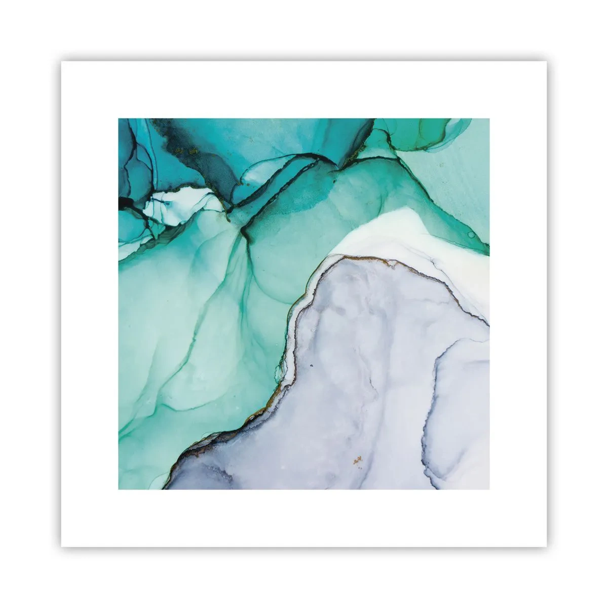 Poster - Study in Turquoise - 30x30 cm