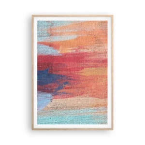 Poster in light oak frame - Washed Down by Rainbow - 70x100 cm
