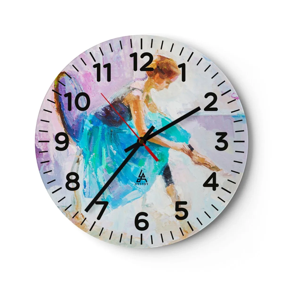 Wall clock - Clock on glass - Unspeakable Grace, Subtle Charm - 30x30 cm