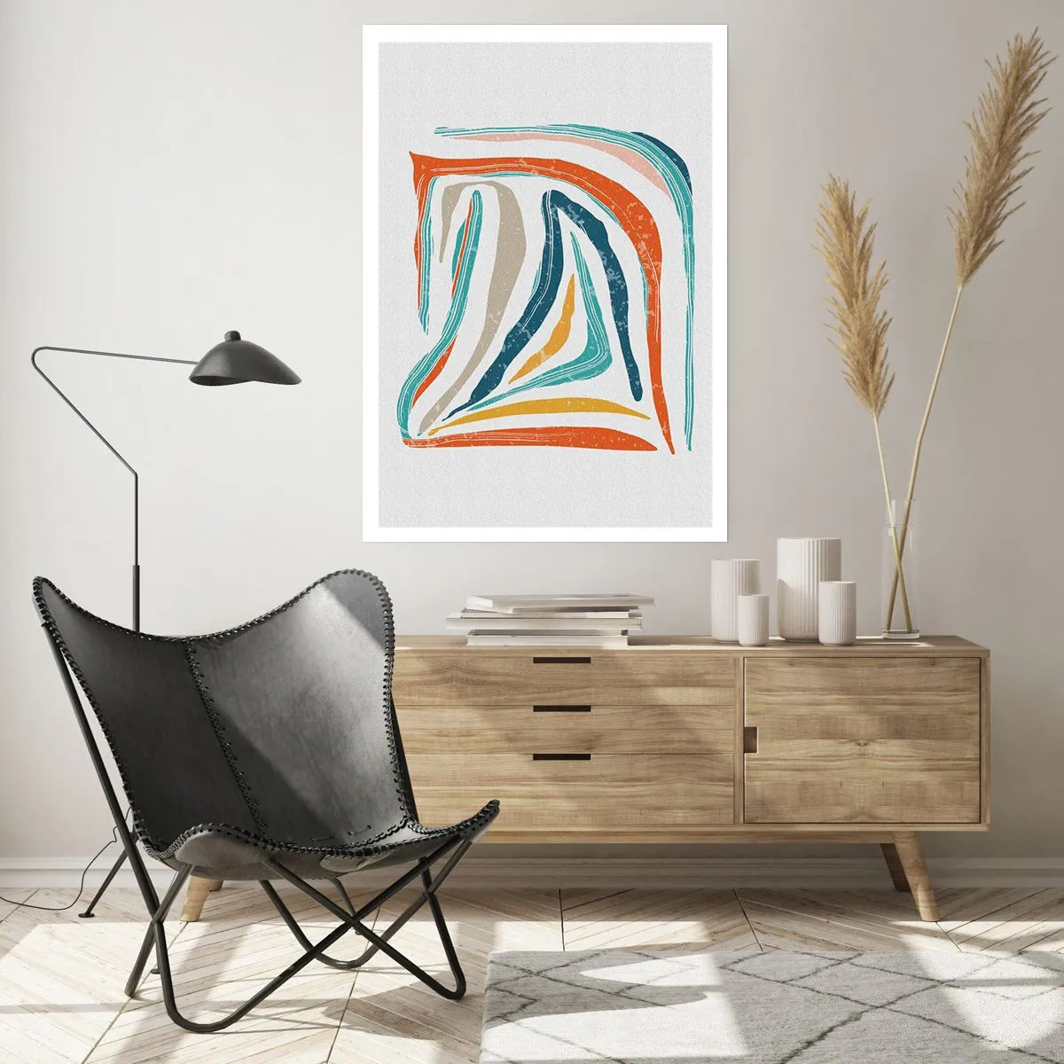 Poster - Abstract with a Friendly Smile - 50x70 cm