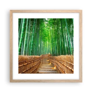Poster in light oak frame - Essence of Asian Nature - 40x40 cm