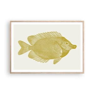 Poster in light oak frame - Just a Fish - 100x70 cm
