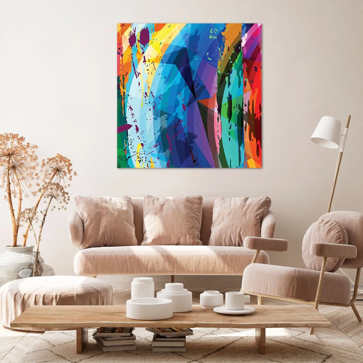 Canvas picture - Outburst of Colours - 50x50 cm