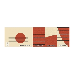 Photo Wallpaper Sample Self-Adhesive Deluxe Sticker - Around and Beoynd - Abstraction, Piece, Graphics - 100x30 cm