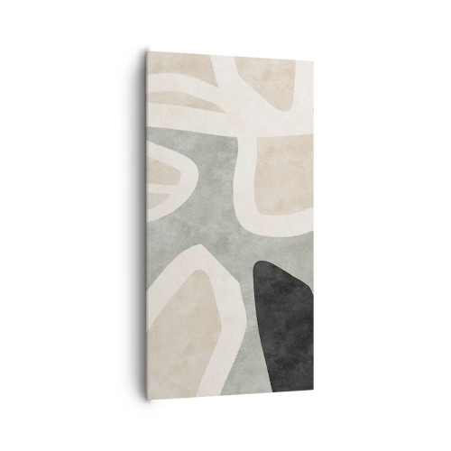 Canvas picture - Composition with a Black Motif - 65x120 cm