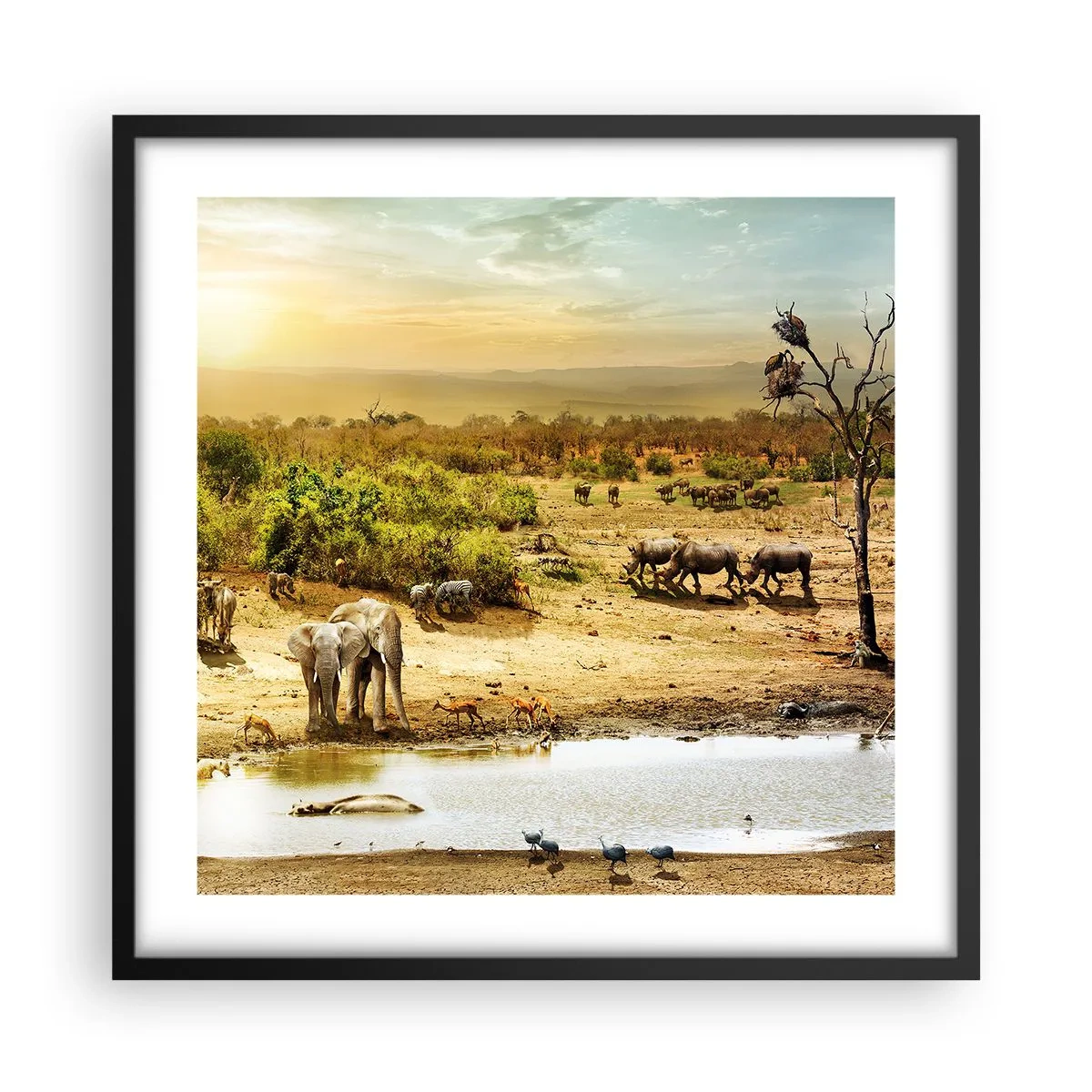 Poster in black frame - There Is a River that Flows from Eden - 50x50 cm