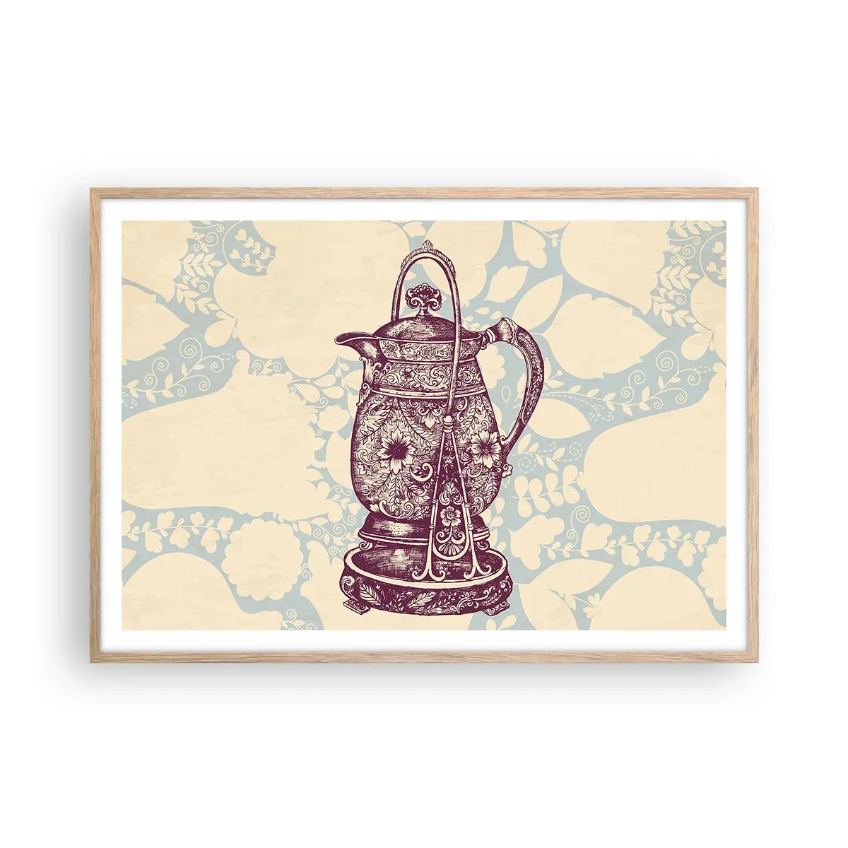 Poster in light oak frame - Beauty of Ordinary Life - 100x70 cm